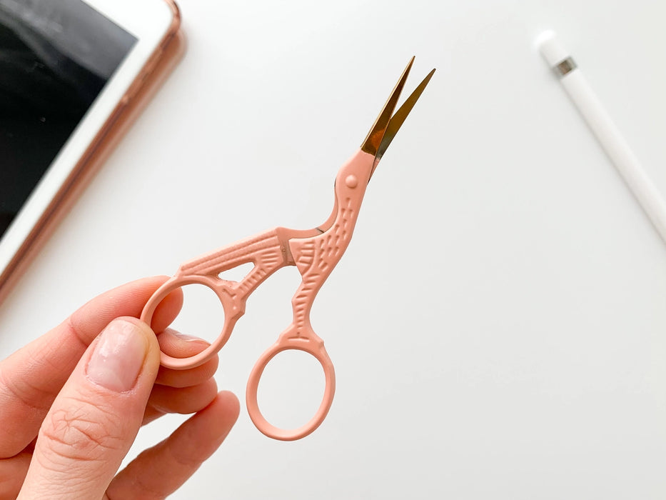 Stork Handle Small Sewing Scissors