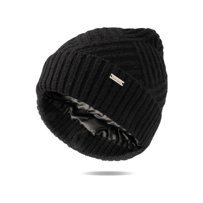 Britt’s Knits®️ Satin Lined Beanie black