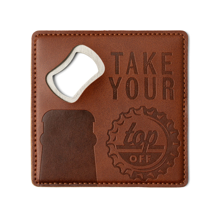 Brodeo Drive Pour Decisions Bottle Opener Coaster - Top Off