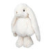 White plush bunny toy on a white background