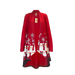 Red Bowling Pin Santa New Snowflake Kimono