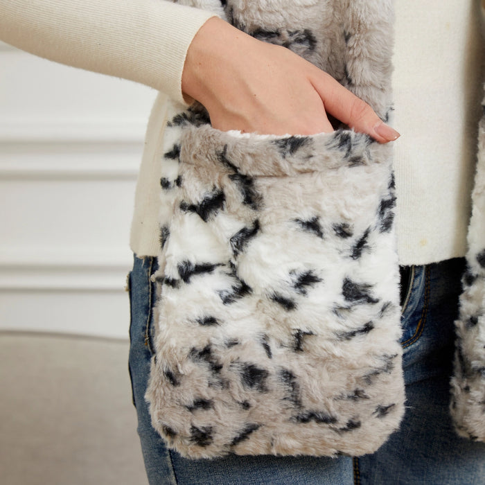 Dotty Leopard Pocket Scarf