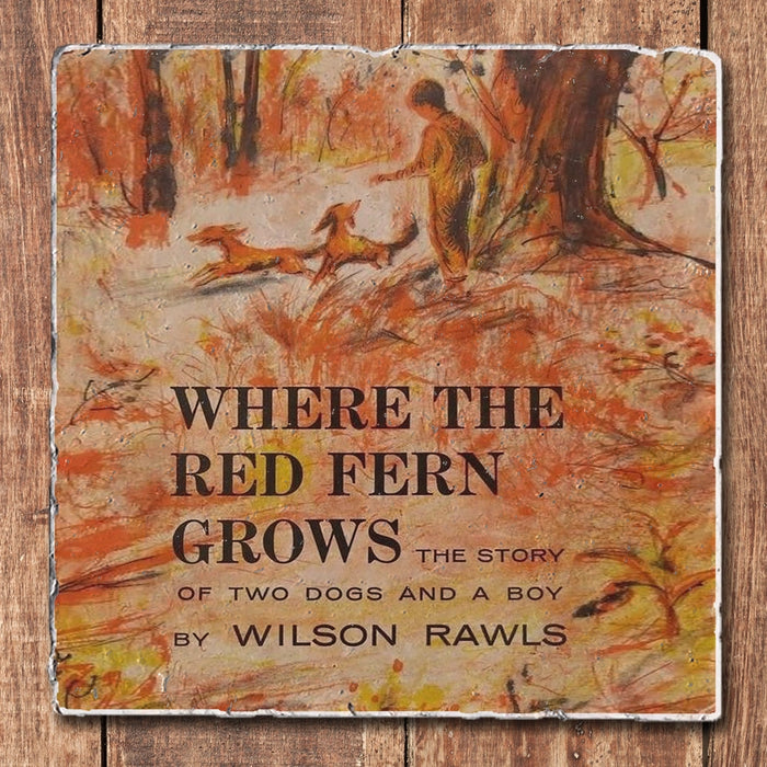 Wilson Rawl's Where The Red Fern Grows Classic Book Coaster