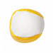 White and yellow ball on a white background