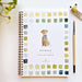 Watercolor workbook titled 'Animals' with a dog illustration on a white surface.