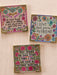 Three floral-themed cards with friendship quotes on a beige background