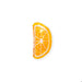 Illustration of a sliced orange on a white background