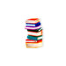 Stack of colorful books on a white background