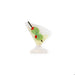 Squishy toy resembling a cocktail with olives on a white background