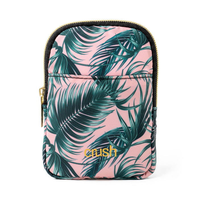 Crush™️ Please Hold Water Bottle Pouch palm leaves