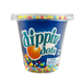 Container of Dippin' Dots ice cream with colorful dots on a white background