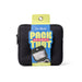 Black tech organizer with 'Pack That' packaging on a white background