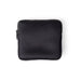 A black neoprene tablet sleeve or pouch with a top zipper, shown from a top-down view on a white background.
