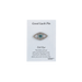 Good luck pin with eye design on a Ganz branded card