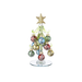 Glass Christmas Tree with snowflake Ornaments