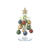 Glass Christmas Tree with striped Ornaments