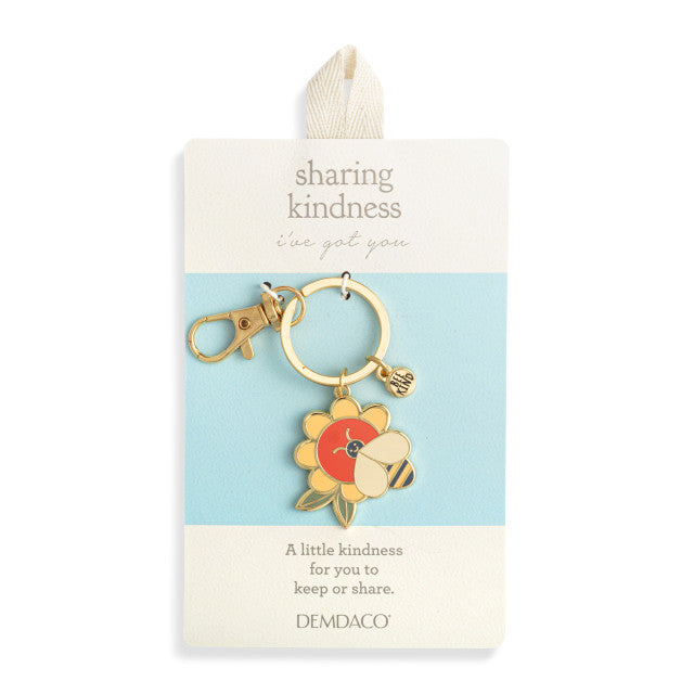 Flower Sharing Kindness Keychain