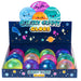 Box of Galaxy Gummy Globes with colorful gummy balls on a white background