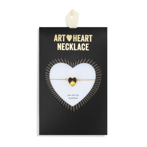 My Sunshine Gold Art Heart Necklace