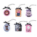 Set of Halloween-themed decorative tags with various designs on a white background