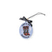 Hanging ornament with 'Let's Go Ghouls' text and ghost design on a white background