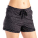 Hello Mello® Carried Away Lounge Shorts black wild for naps big cat print