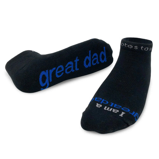 I am a great dad® Black Low-Cut Socks