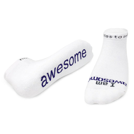 I am awesome® White Low-Cut Socks