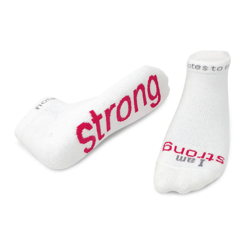I am strong™ White Low-Cut Socks