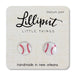 Baseball-themed earrings on a Lilliput Little Things branded card.