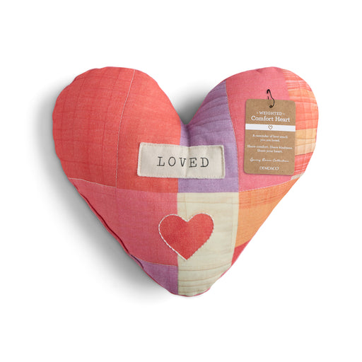 Loved Weighted Quilted Heart Pillow