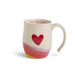 Mug with red heart and 'Best Mom Ever!' text on a white background