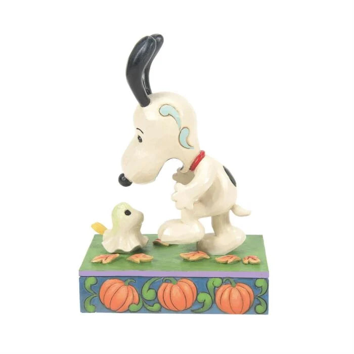 Snoopy Scared by Woodstock Ghost by Jim Shore