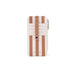 White phone case with brown stripes and 'Kerrin' branding on a white background