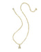 A delicate gold chain necklace featuring a small, openwork triangular pendant with the letter 'A' in the center, displayed on a clean white background.