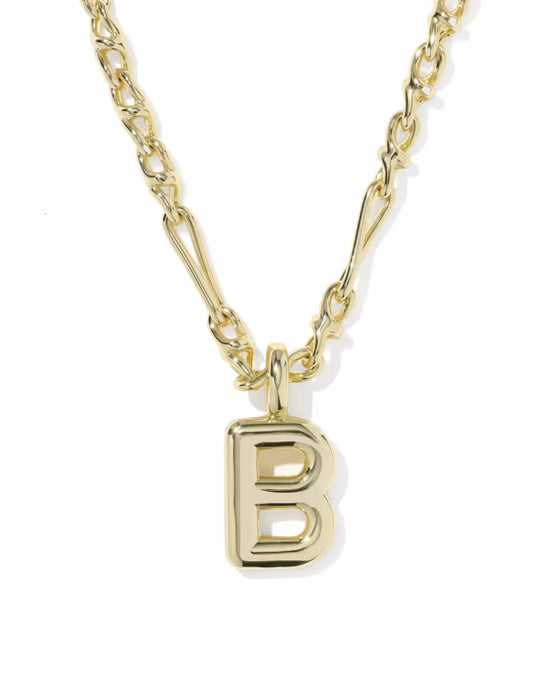 Kendra Scott Bubble Letter B Gold Pendant Necklace