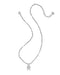 Gold necklace with a letter 'G' pendant on a white background
