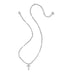 Gold necklace with a 'S' pendant on a white background