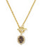 Kendra Scott Daphne Crystal Frame Gold Toggle Necklace in Bronze Veined Purple Amethyst