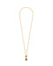 Kendra Scott Daphne Crystal Frame Gold Toggle Necklace in Bronze Veined Purple Amethyst