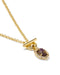 Kendra Scott Daphne Crystal Frame Gold Toggle Necklace in Bronze Veined Purple Amethyst