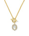 Kendra Scott Daphne Crystal Frame Gold Toggle Necklace in Ivory Mother-of-Pearl