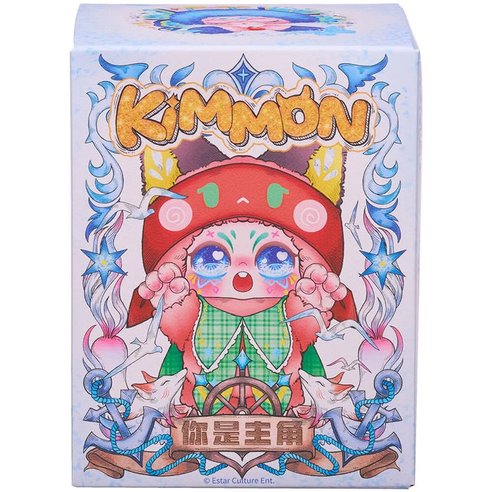 Colorful packaging of 'Kimmon' with a character wearing a red hat and blue eyes.