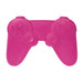 Pink gaming controller on a white background