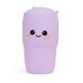 Purple squish toy on a white background