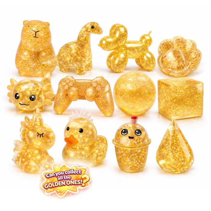 Assortment of gold squishy toys