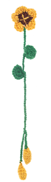 Crochet Flower Bookmark