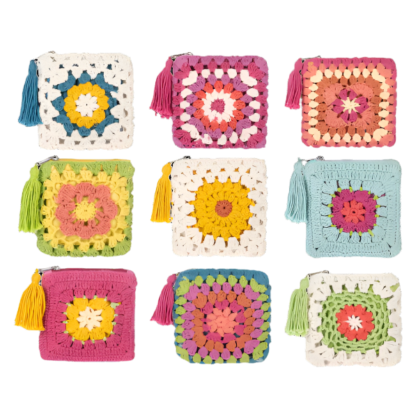 Crochet Flower Coin Purse