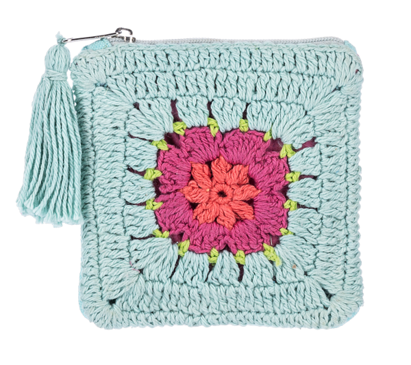 Crochet Flower Coin Purse