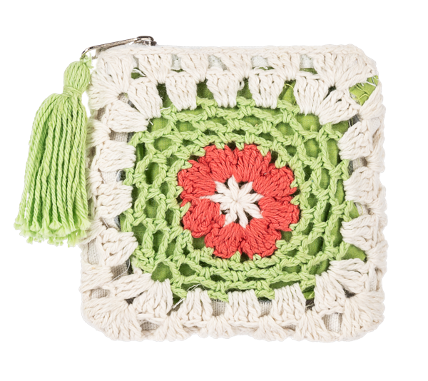 Crochet Flower Coin Purse